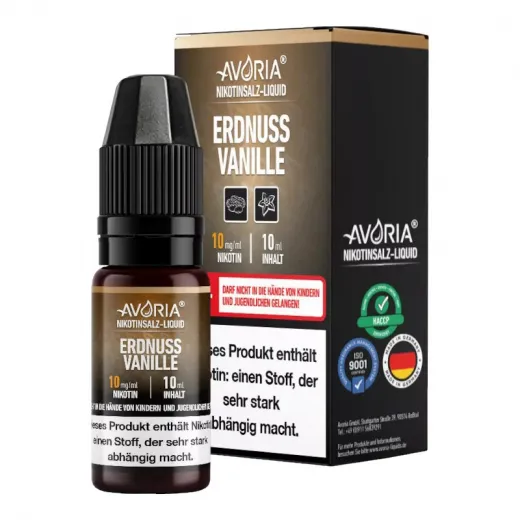 Avoria - Erdnuss-Vanille 10 ml Nikotinsalz Liquid